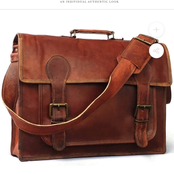 VINTAGE HANDMADE LEATHER BAG - Picture 7 of 7